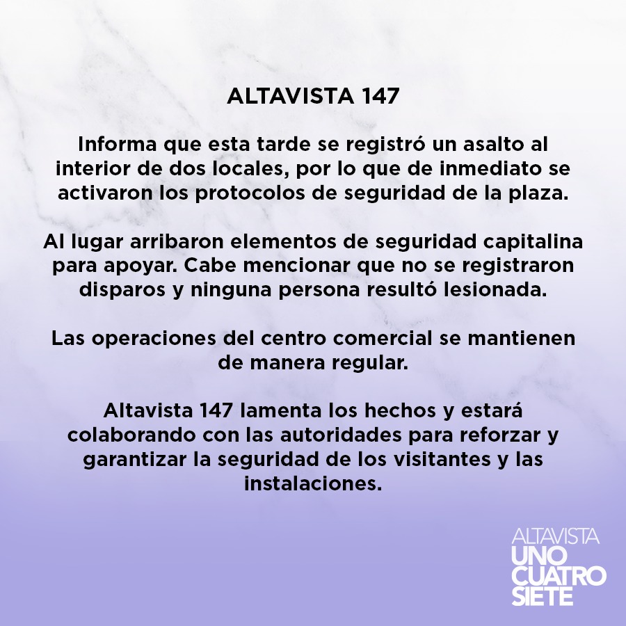 Sobre lo ocurrido hace unas horas en #AltavistaUnoCuatroSiete