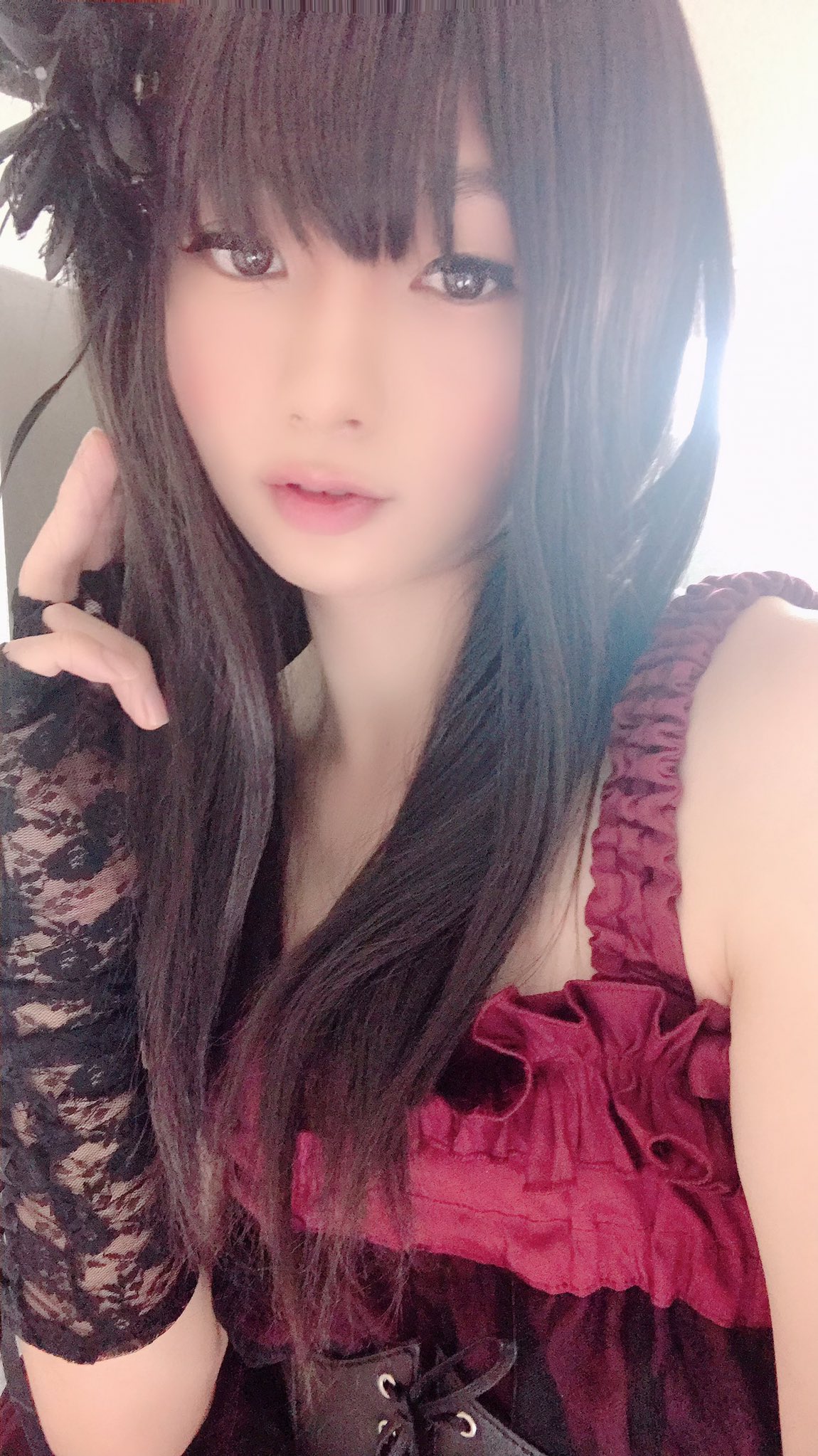 ミク♂ on X: ありがとう6,200フォロワー( ᐛ ) 自撮りの余りですんまそ #男の娘 #女装  t.coAozQ8m42Oh  X