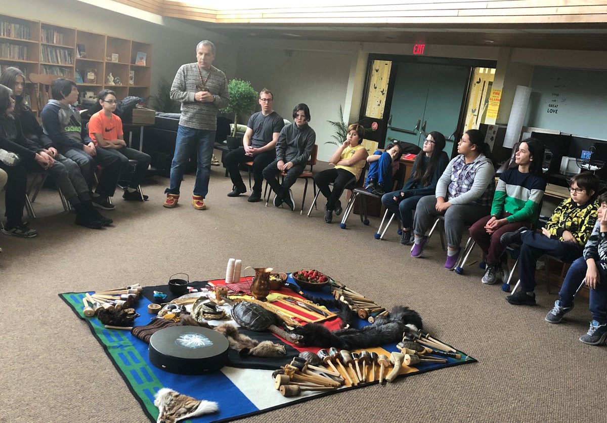 olsnpsc's tweet photo. Blessed to have George Couchie leading staff and students with the Walking the Path program at Our Lady of Sorrows school. Great start yesterday learning about Culture and Tradition @gcouchie @npsc_schools https://t.co/OuazwcW4PM