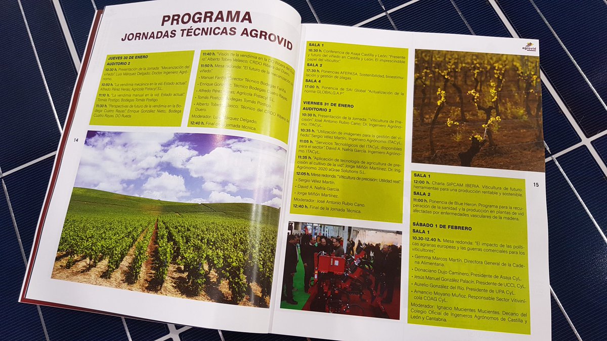 No te pierdas las jornadas técnicas de #agrovid en <a href="/feriavalladolid/">Feria de Valladolid</a> 
Visitamos hoy y mañana y conoce el #riegosolar