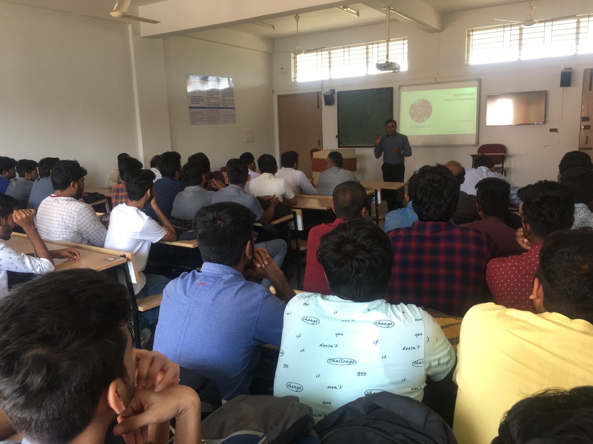 sajanthimmaiah's tweet photo. Seminar On "#SOLIDWORKS CAPABILITIES AND APPLICATIONS IN INDUSTRIAL PRODUCT DESIGN" Dr. Ambedkar Institute Of Technology, #Bengaluru on 31-01-2020
By 
@BeaconAnoop
  &amp; 
@MahadevBhand
  of 
@BEACON_India

 #SOLIDWORKSEDUCATION  #mechanicaldesign #3dcad 
@ambedkarinst https://t.co/gtDKF1mj0l