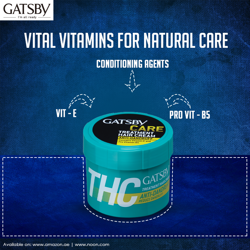 GatsbyMea's tweet photo. Essential Care and Natural Shine with Gatsby Treatment Hair Cream Anti-Dandruff.
Loaded with Vitamin E and Pro Vitamin B5 for conditioned hair and dandruff free scalp.

Shop now on https://t.co/ZYNKWHLBIj or at https://t.co/chPg5QIrtA.

#Gatsby #GatsbyMea #GatsbyHairstyle https://t.co/pdRmv0e7EK