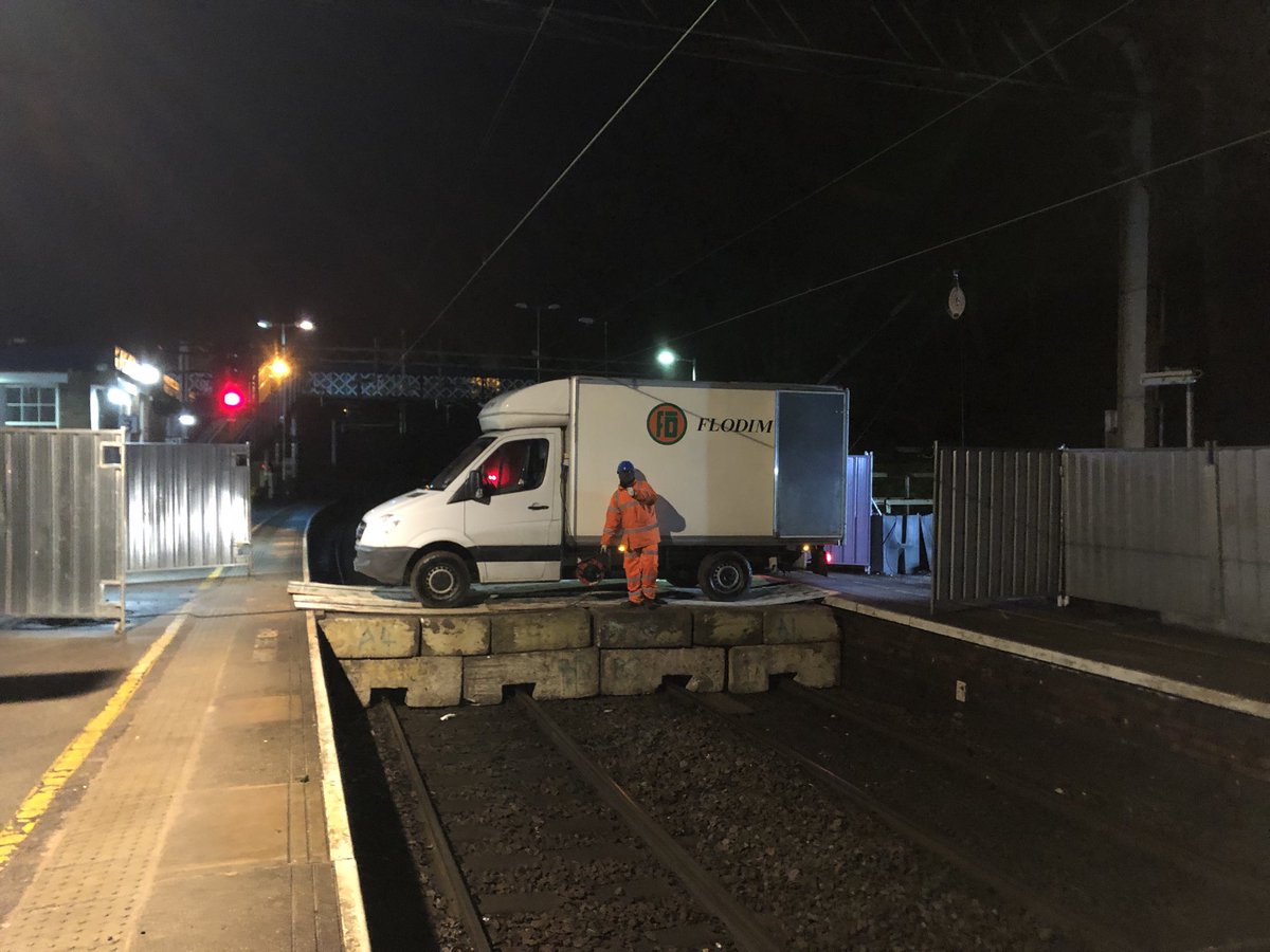 Geoterra_Mark's tweet photo. We’ve been pretty busy over the past two weeks with old mining void sonar surveys - Staffordshire, Cheshire, London and Ireland!! This takes the biscuit though - access over four tracks and three platforms #Geoterra #Flodim #sonar #mine #voids #partnership #rail https://t.co/On1YWLJl3i