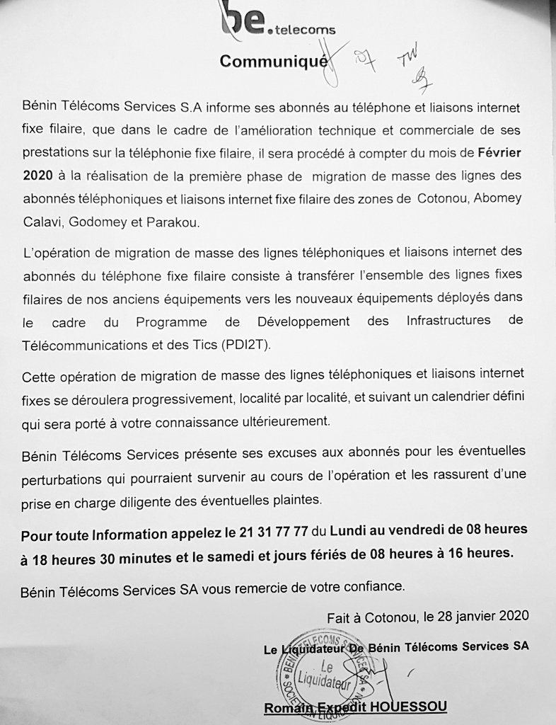 Avis important aux abonnés du téléphone fixe filaire !