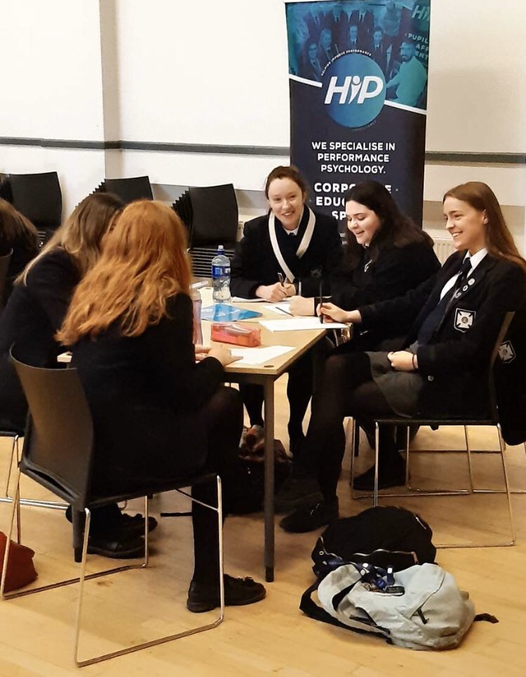 HIPpsychology's tweet photo. HIP had a great start to 2020. Today we were working with our 9th new school. We delivered a workshop with the brilliant Year 14s @MethodyBelfast. To the student who appreciated my jokes, a sincere thanksπ #HelpingImprovePerformance #HIPpostprimary #resilience #excelwithpressure https://t.co/QNvn80gBdi