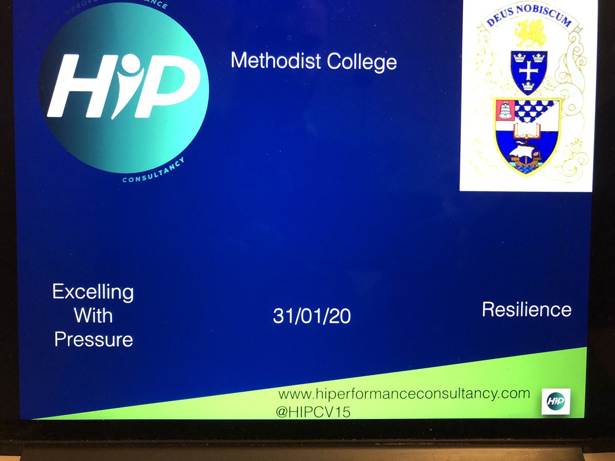 HIPpsychology's tweet photo. HIP had a great start to 2020. Today we were working with our 9th new school. We delivered a workshop with the brilliant Year 14s @MethodyBelfast. To the student who appreciated my jokes, a sincere thanksπ #HelpingImprovePerformance #HIPpostprimary #resilience #excelwithpressure https://t.co/QNvn80gBdi