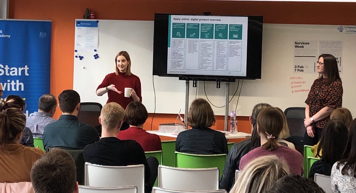 Sinead talking at the front of the room