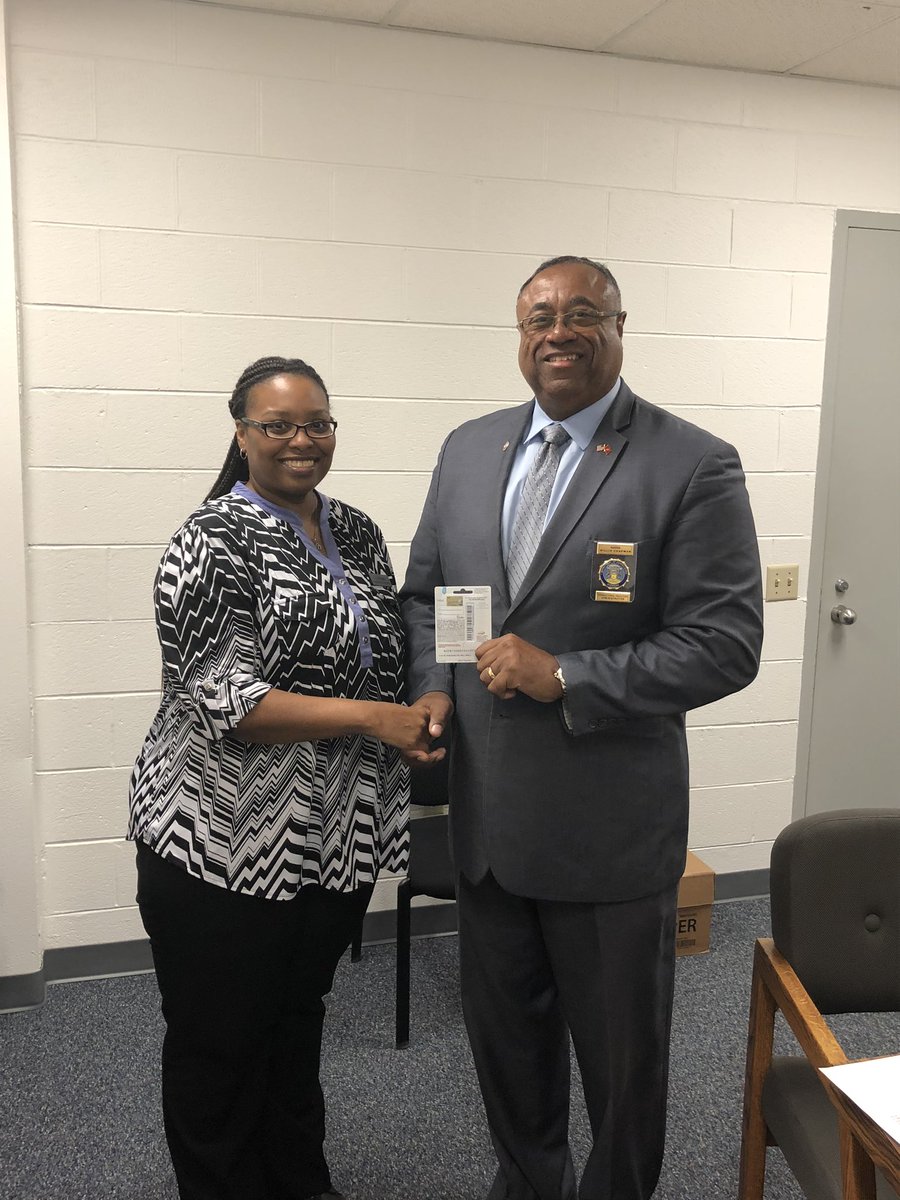 Stephenson_G4's tweet photo. Warden Chapman recognizing Angela Dye and Tiffany Foster as the custody and non-custody employees  of the quarter at MRF https://t.co/8izm92f2e5