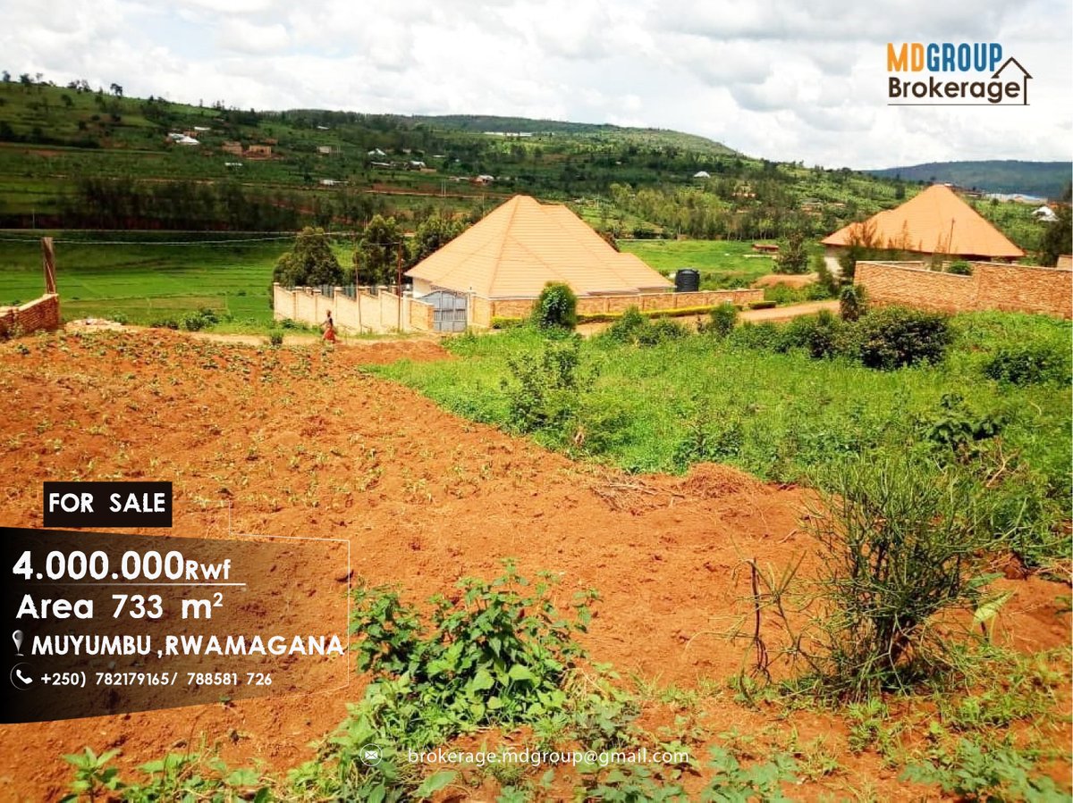 mdgrou's tweet photo. Hey, plot for sale in Rwamagana Muyumbu sector for 4M rwf with 733 m2 kindly contact 0782179165 and visit https://t.co/mUZYmnWgTQ for more plots, houses and apartments for sale ! https://t.co/drONlc8MXy