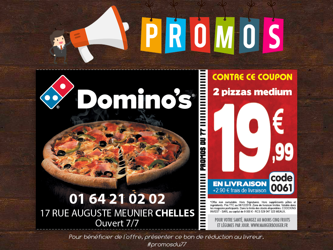 PromosDu77's tweet photo. Envie d'une pizza 🍕 la flemme de bouger 😁
Domino's Pizza Chelles vous livre 🛵
Commande sur : https://t.co/oQHkibxuAX
Code de Réduction : 0061 👈🏽
ou par 📲01 64 21 02 02
#promosdu77 https://t.co/cM0I5iCscE