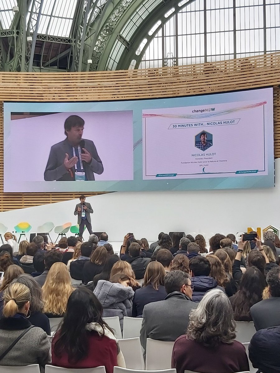 customr_agence's tweet photo. "Ne pas confondre performances technologiques avec le progrès qui a pour but l'amélioration de la condition humaine " @N_Hulot @FondationNH #ChangeNOW2020 https://t.co/YfA6A7mLGt