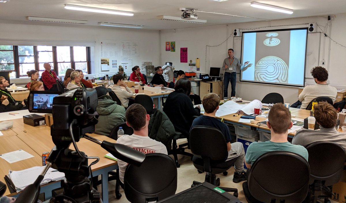 WrittleDesign's tweet photo. Monday's all-day event with #artist Jim Buchanan started with a #labyrinth #drawing workshop, exploring cycles and #rhythm, followed by the latest #Writtle #LandscapeTalk - #Art Meets #Landscape #Design, and concluded with a playspace model-making workshop.
#nature #inspiration https://t.co/rg3wU1ceul
