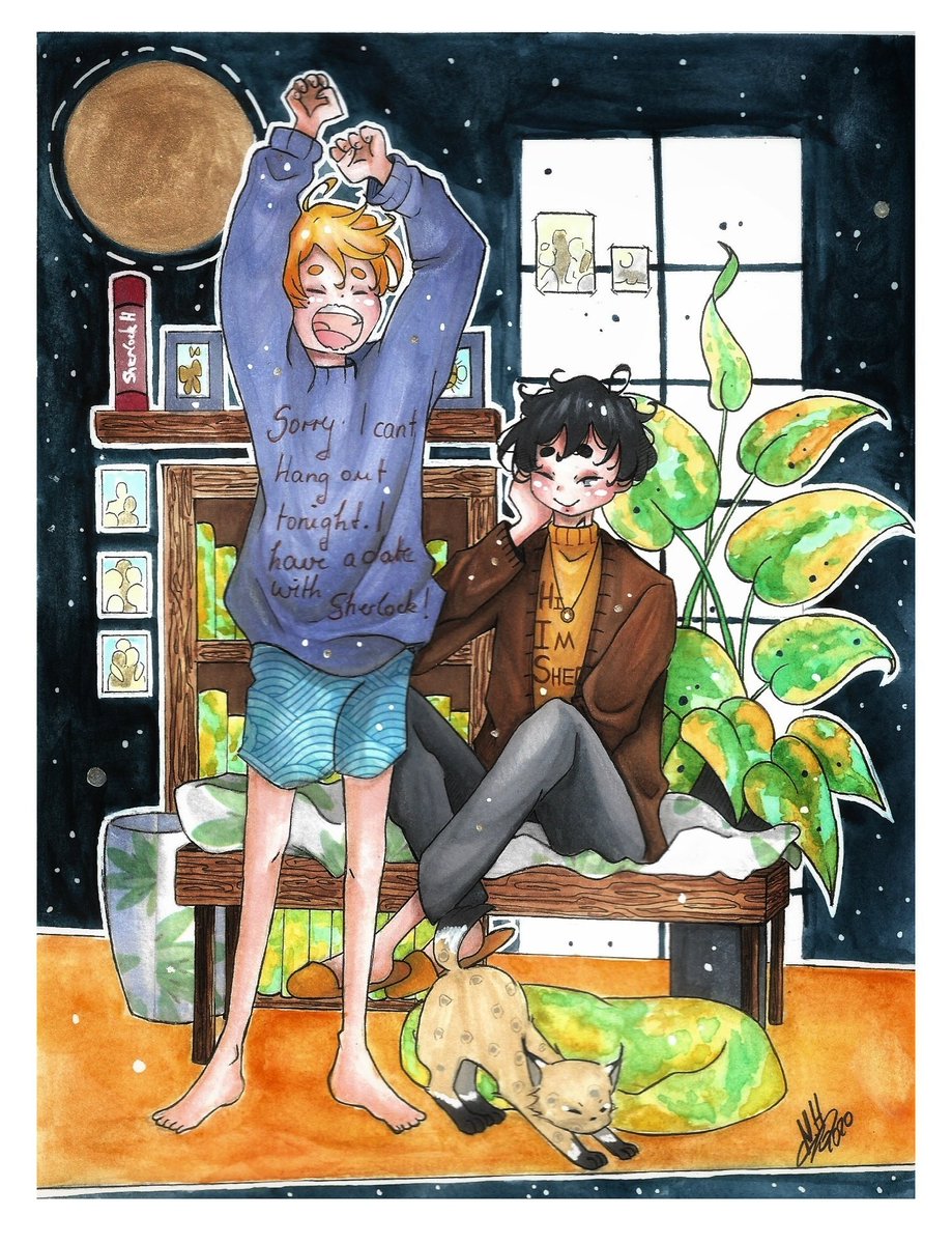 nadja_0000's tweet photo. I know I'm late but Happy new year shadowhunter fandom π
Waking up with Kitty and Ireneπ±
I quite like the result of my new fanartπ
Yawning Kit and drowsy Ty with bedhead is something we all deserved π
#cassandraclare #kitherondale #tyblackthorn #fanart #tokasketch #tda #twp https://t.co/WuvGR3SM9J