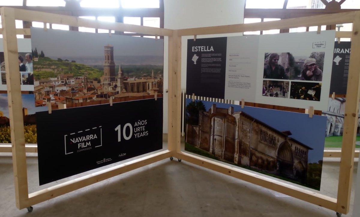 NavarraFilm's tweet photo. ¡La exposición “Navarra Film Commission – 10 años” llega a Estella!
Se podrá visitar, hasta la segunda quincena de febrero, en la Casa de Cultura Fray Diego. https://t.co/FaSz8T1Rmd