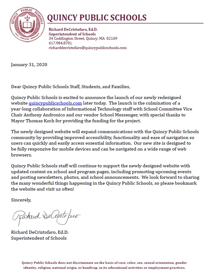 QuincyPS's tweet photo. New Quincy Public Schools Website Launch - https://t.co/DQedeOi0rG https://t.co/WpMafcSAmG
