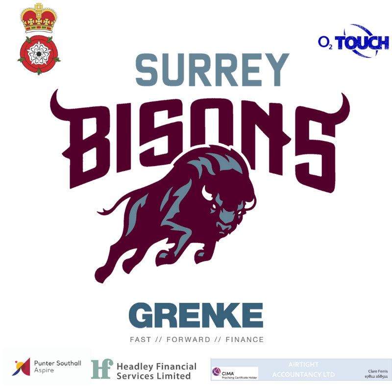 SurreyBisons's tweet photo. We are excited to announce from today our club will be called SURREY BISONS!

Headover to the Facebook page for more info but for now look at that new stash 😍

@grenke @guildfordians_rfc @englandtouch @o2touch

#SurreyBisons #touchrugby #newstash https://t.co/RuisDViVeA