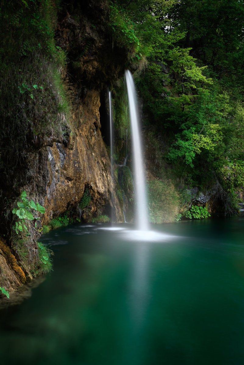 Small Waterfall at Plitvice Lakes National Park, Croatia