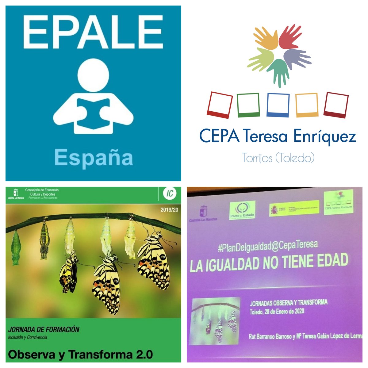 CEPATeresa's tweet photo. Nuestro dire @PedroGilCr motiva en @EPALE_ES la participación del @CEPATeresa en el programa #ObservayTransformaCLM de @educajccm y @CRFPCLM #ALV #MovimientoCEPA #NuncaEsTarde @psicoarenas @RosanaCLM👉 https://t.co/65HGKE7Qcb https://t.co/CYslZIXmkL