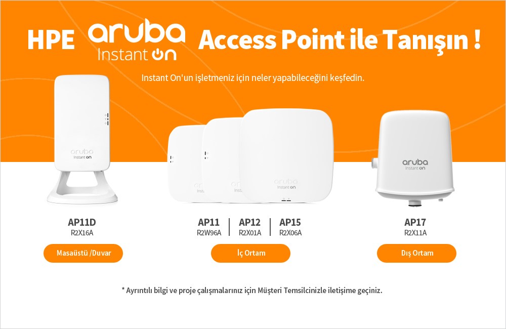 HPE Aruba access pointler ile tanışın!

#IT #BT #BilgiTeknolojileri #SatinAlma #TedarikZinciri #Cio #BilgiIslem