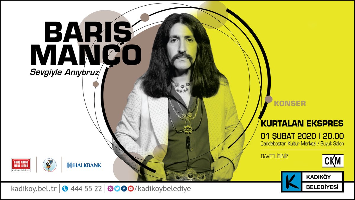 Barış Manço Kadıköy'de anılıyor...

bit.ly/31bXuMv

<a href="/serdildara/">Av. Şerdil Dara Odabaşı</a> <a href="/kadikoybelediye/">Kadıköy Belediyesi</a>  #BarışManço