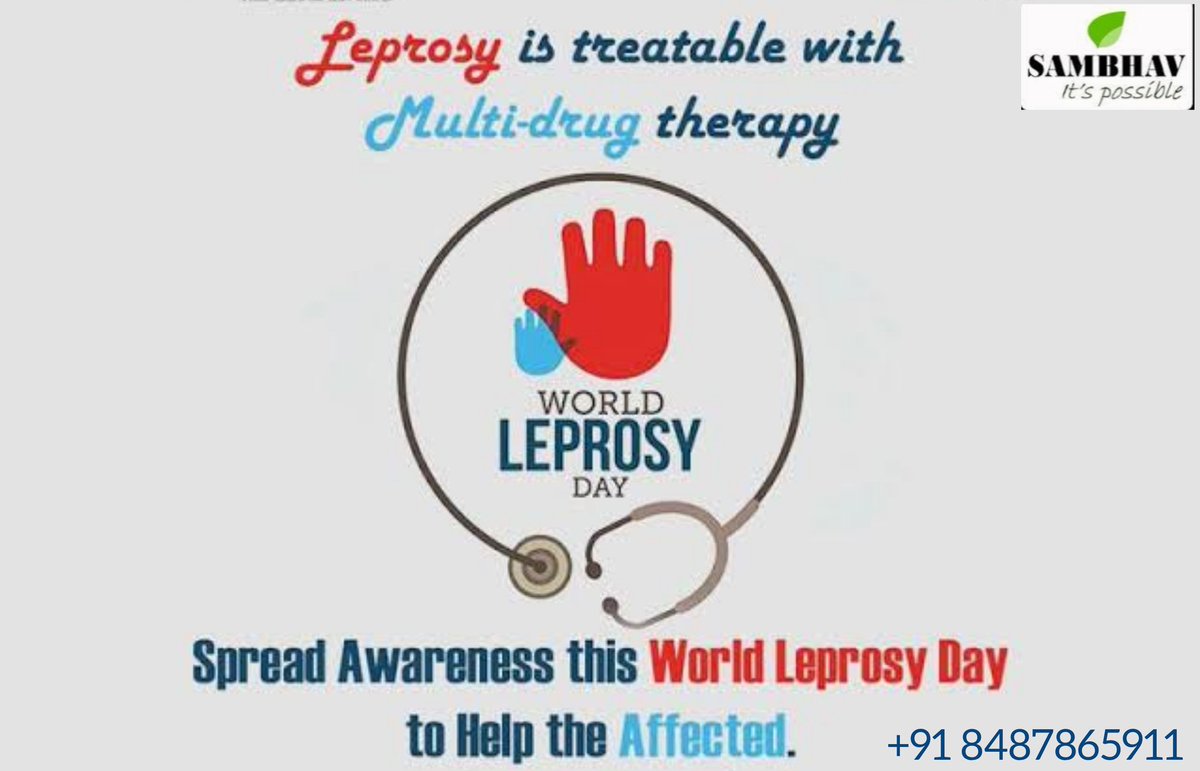 Sambhav_Service's tweet photo. Leprosy is curable.Join hands to make a leprosy free World.
Let the focus be to completely eradicate the disease from the face of the planet as we celebrate. #WorldLeprosyEradicationDay2020 #Generateawareness
#distributor #Itz #TRIPBORN #FLIGHTTICKETS #RAILWAYTICKETS
@shah_arhat https://t.co/aFbP1ygmkh