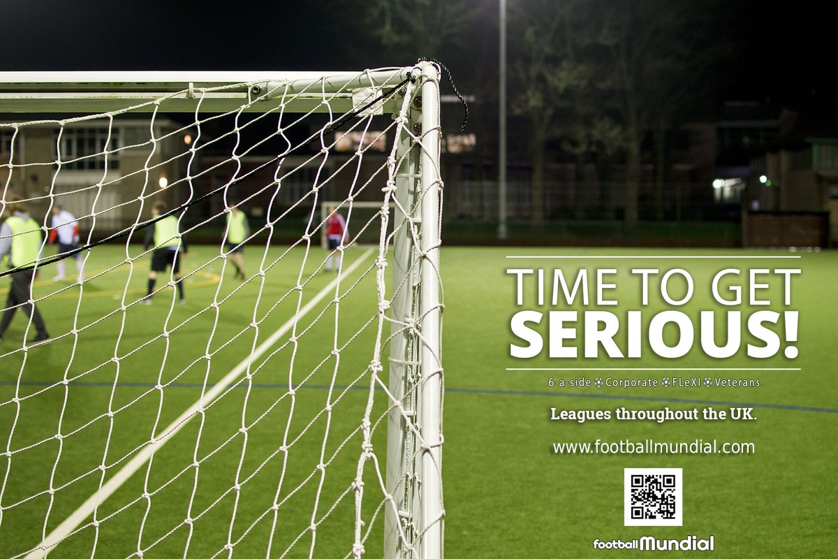 ⚽ FOOTBALL with us includes 6-a-side, Veterans, FLeXI and Corporate.

Leagues throughout the UK, all at quality venues.

Have a look at footballmundial.com

#NoGoalsNoGlory