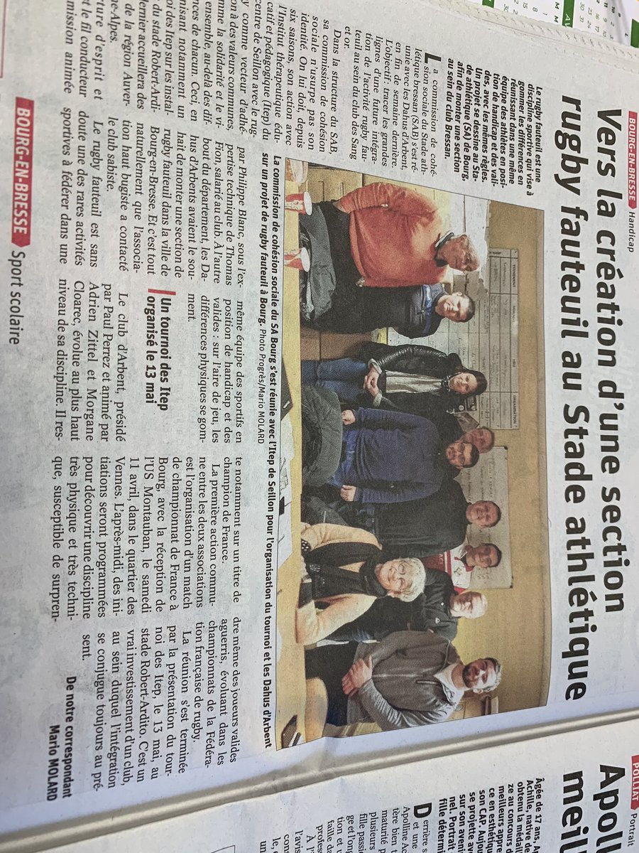 Notre caisse locale soutient depuis des années le <a href="/SABourgenBresse/">SABrugby</a> pour son action auprès des jeunes de l’Itep Seillon