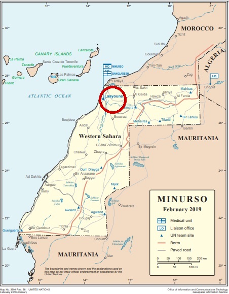 guerra_sahara's tweet photo. @rachidattou87 @CAF_Online The reason is because #morocco commits #FRAUD &amp; VIOLATES #InternationalLaw. 
Layounne is NOT #morocco
#Layounne is in #Westernsahara illegally #OCCUPIED by #morocco. #MOROCCO IS #CORRUPT
BOYCOTT #morocco  #TotalAFCONFutsal2020 https://t.co/6e6xh6zlDL
