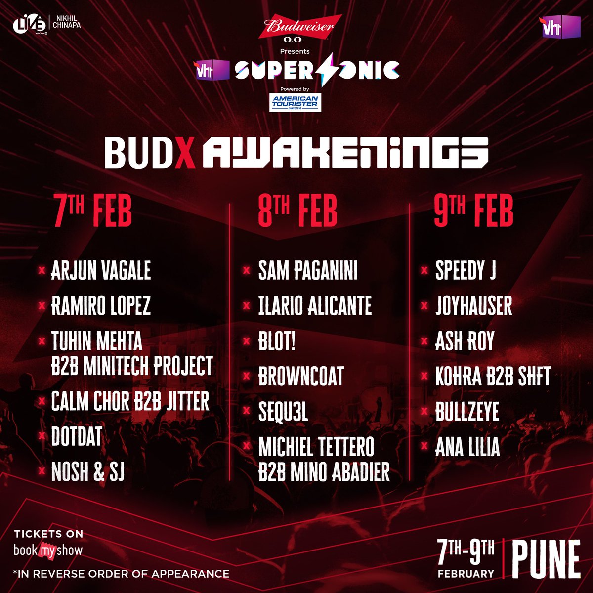 ArjunVagale's tweet image. One week to go SUPERSONIC 🚀 

Bud X Awakenings 

Grab your tickets NOW in.bookmyshow.com/special/vh1-su…

#Superlineup #Vh1Supersonic2020 #BUDXSupersonic #BeAKing #ATGoesSwagpackin #JBLXSupersonic #MonsterEnergyIndia
