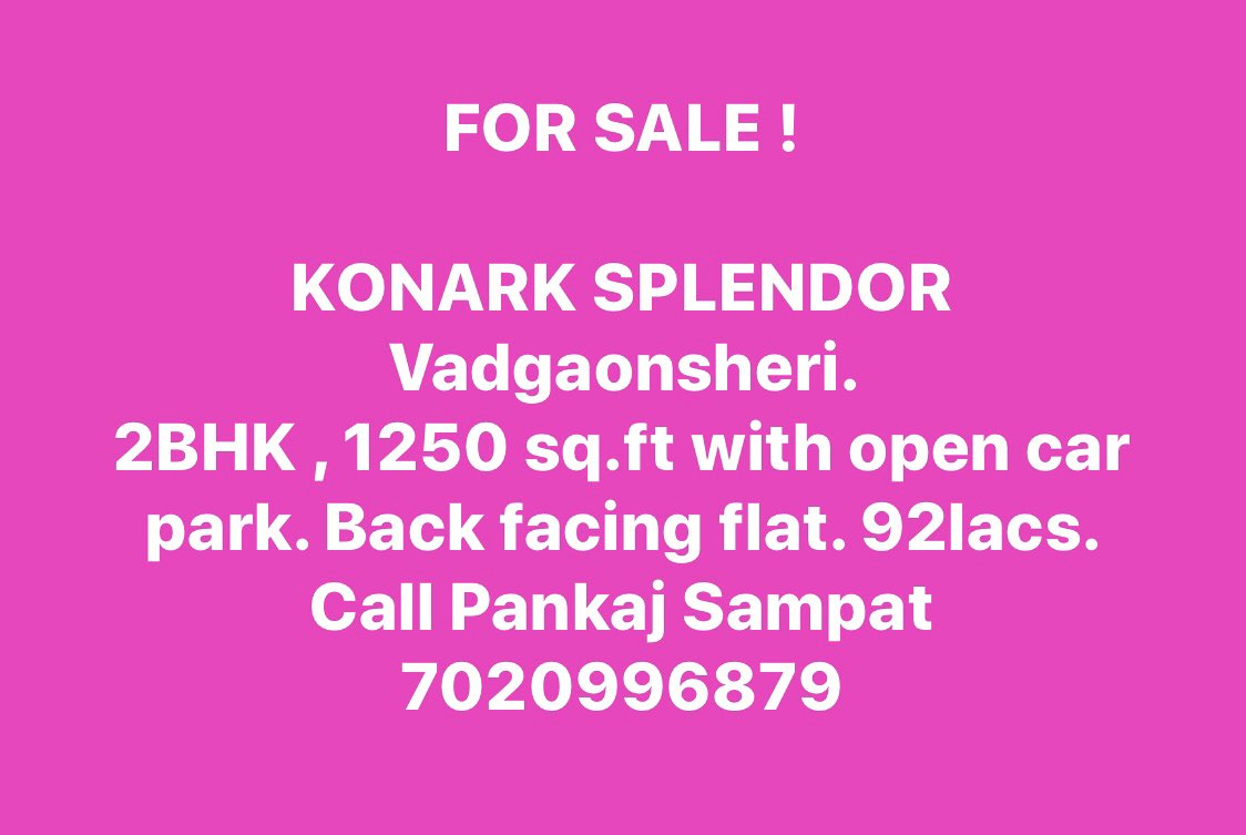 pankajsampat's tweet image. Good opportunity for luxurious living #Pune #Vimannagar #2bhksale #realestate #Kalyaninagar #NARINDIA