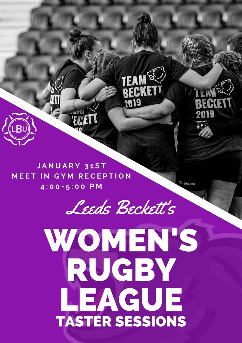 Don’t forget our taster event this afternoon 4-5, Headingley campus 🏉