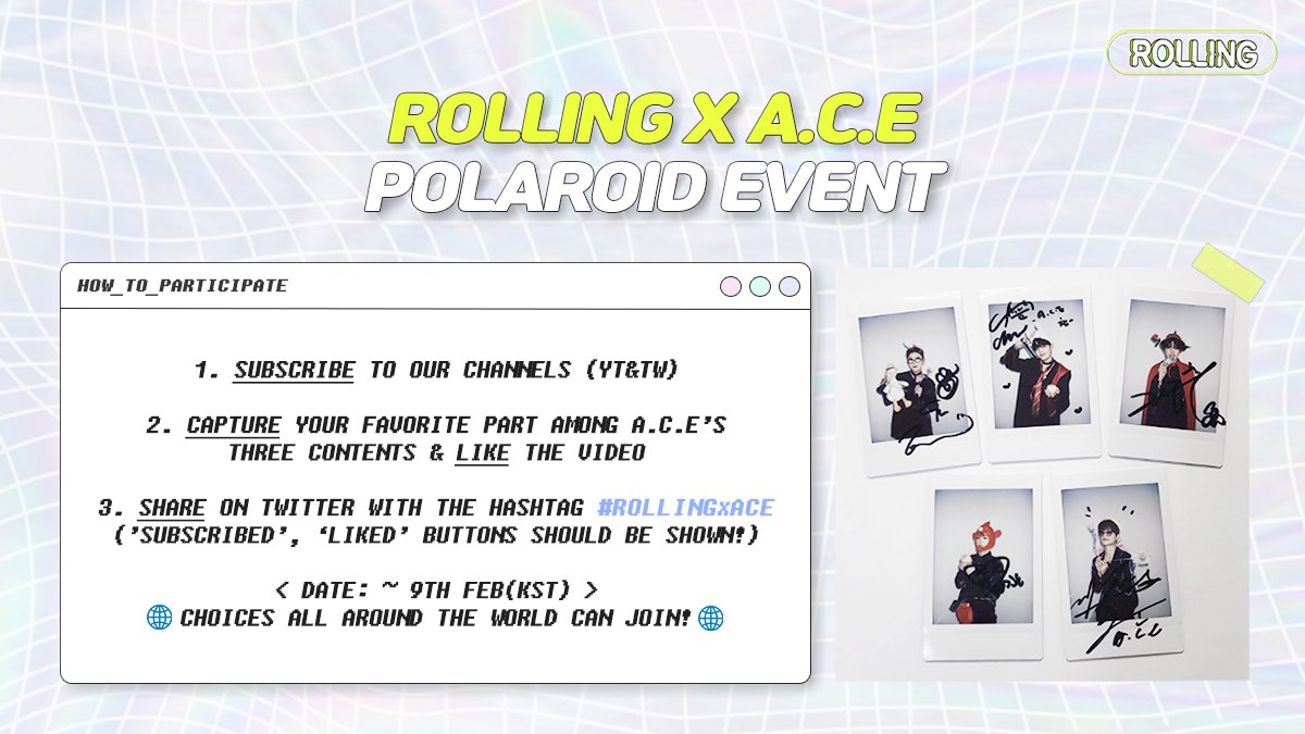 ARIRANG_KPOP's tweet photo. 💚#ACE POLAROID EVENT💚

👉👉 #ROLLINGxACE 👈👈

#에이스 
@official_ACE7 https://t.co/QOgXjlgjTr
