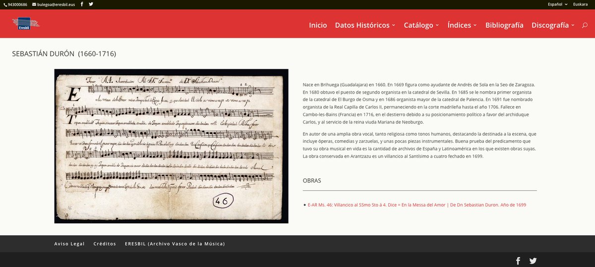 arcontefrisseo's tweet photo. Un antiguo alumno de @MusicologiaUR me cuenta muy feliz que #Eresbil ha puesto en línea el catálogo de música del (importantérrimo) santuario de #Aranzazu y que han recogido entre la bibliografía su TFM #GauzakOndoEginda #eskerrikasko 
https://t.co/eUpH9xbGyO https://t.co/ZMdpdy8C4v