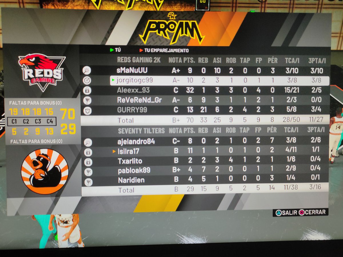 Primera Jornada de <a href="/LEPA_Oficial/">Liga Española ProAm</a> 
Suerte a <a href="/SeventyTilters/">Seventy Tilters</a> en liga