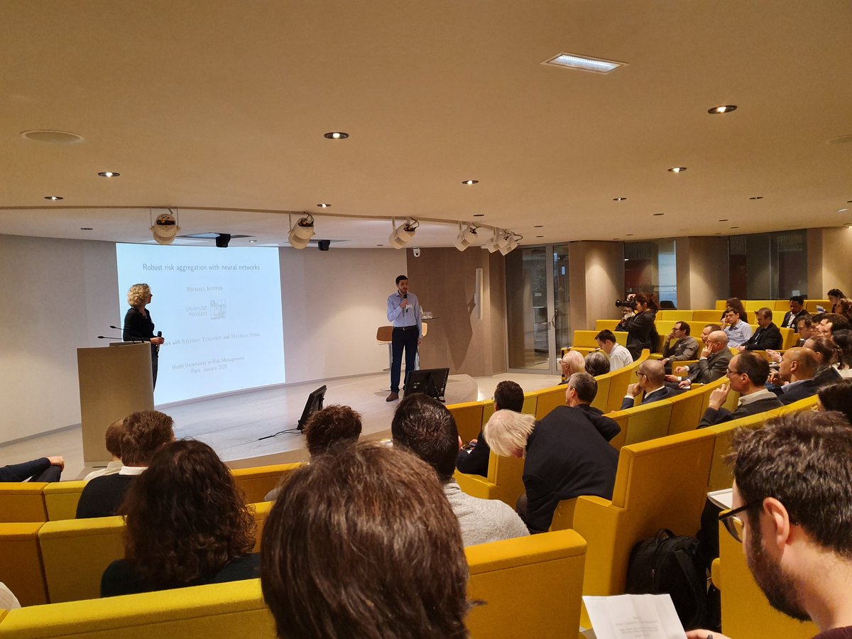 Welcome address of Workshop on "Model Uncertainty in Risk Management" by Sophie Didelot (Head of #ERM <a href="/natixis/">NatixisCommitments</a> ) and Nabil Kazi-Tani (#LaboSAF <a href="/ISFA_Lyon1/">ISFA</a> <a href="/UnivLyon1/">Université Lyon 1</a> ).  Thanks to EIF <a href="/LouisBachelier/">Institut Louis Bachelier</a> and <a href="/natixis/">NatixisCommitments</a> for funding and hosting this event!