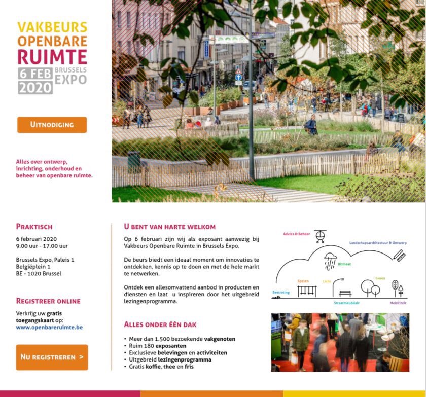 Komt u ons donderdag 6 februari bezoeken tijdens de vakbeurs openbare ruimte? #zwerfafvalproducten  #Brussel #expo