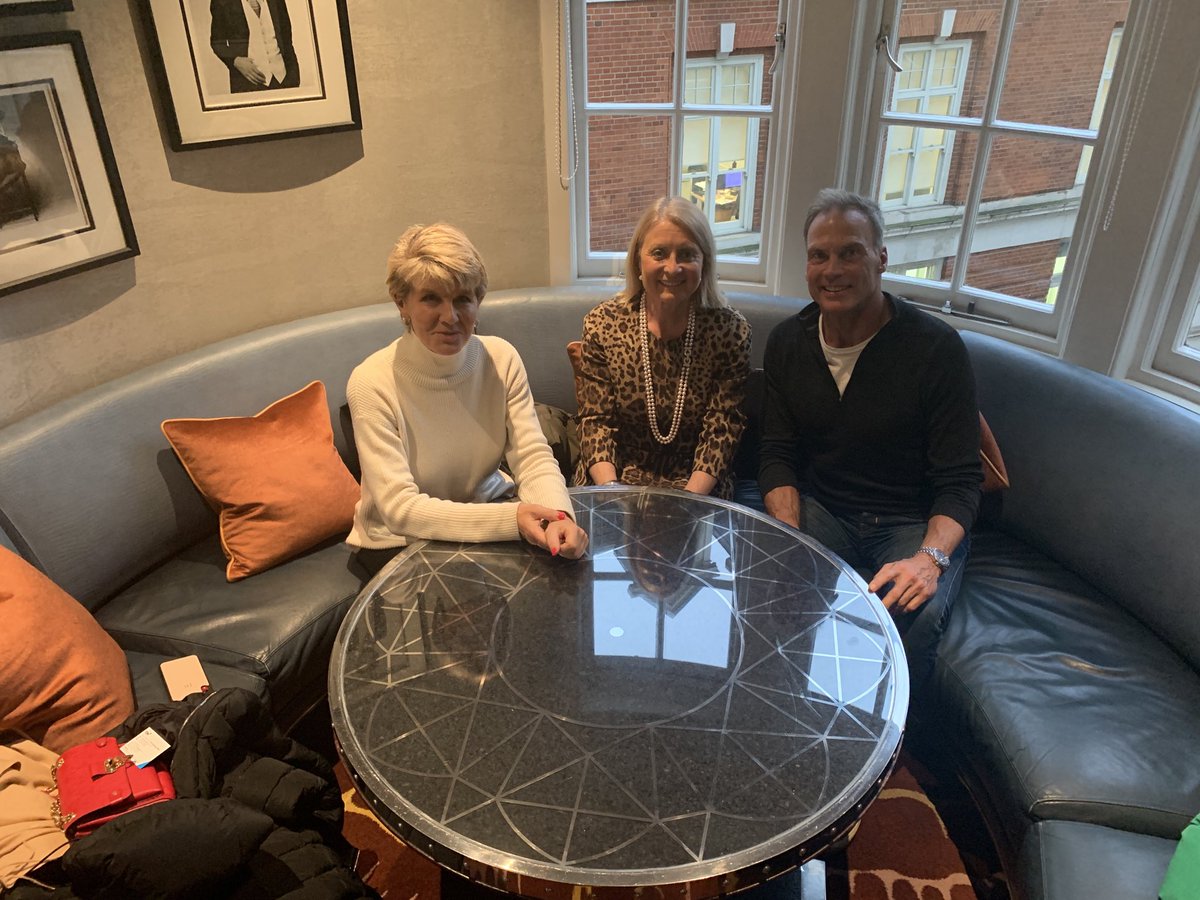 Sheila Flavell CBE (@sheilaflavell1) on Twitter photo So great to meet the inspirational Hon Julie Bishop and her partner, David this week in London. She is a wonderful role model for women, rising from being a young lawyer to Minister for Foreign Affairs and the top woman in the Ausi Government. <a href="/HonJulieBishop/">Julie Bishop</a> #fdmcareers So great to meet the inspirational Hon Julie Bishop and her partner, David this week in London. She is a wonderful role model for women, rising from being a young lawyer to Minister for Foreign Affairs and the top woman in the Ausi Government. <a href="/HonJulieBishop/">Julie Bishop</a> #fdmcareers