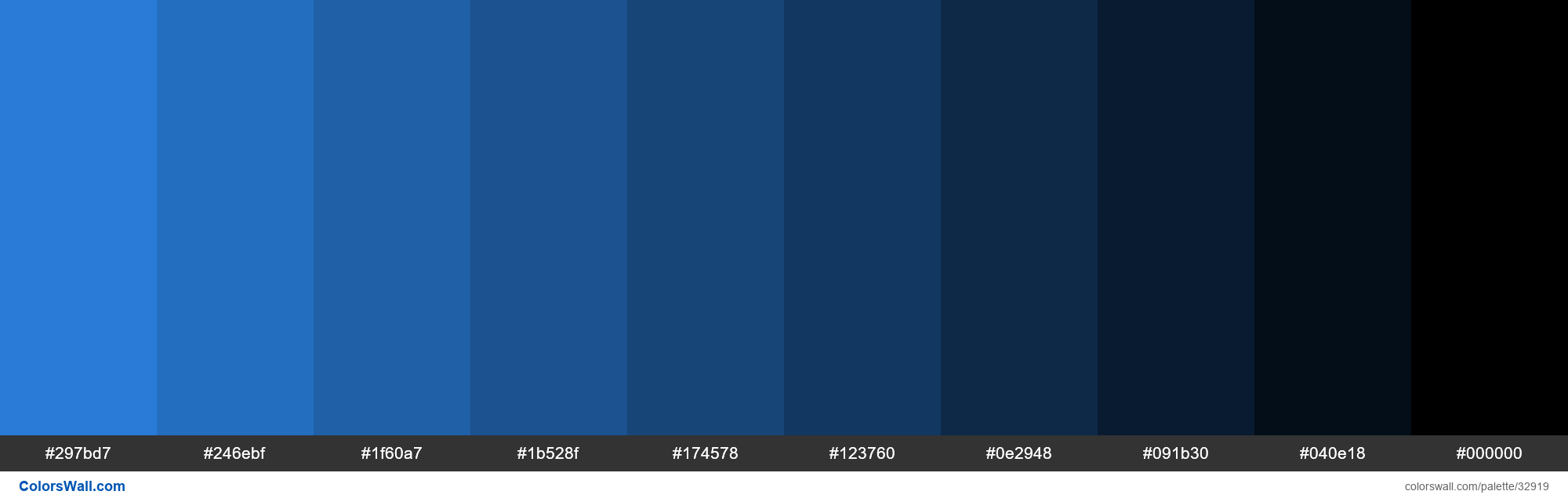 colorswall on X: Shades of New Midnight Blue color #00009C hex