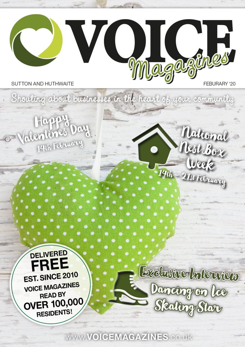 Watch out for the February edition of Sutton and Huthwaite's Voice Magazine which will be popping through your letterbox next week! 
Thank you to all our wonderful advertisers and contributors.
If you can't wait then you can view a copy online 👇
tinyurl.com/wjwkcqy