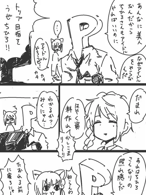 徹夜続きのPとちひろさん 