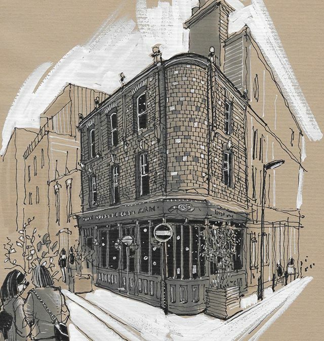 Meanwhile back in Shoreditch...here’s the legendary boozer The Bricklayers Arms .
.
.
.
.
.
.
.
.
.
.
.
.
#shoreditchsketcher #sketch #sketchbook #sketching #sketches #sketchers #sketches #sketchdrawing #illustrationsketch #londonsketchbook #london #arch… ift.tt/2tXekm9