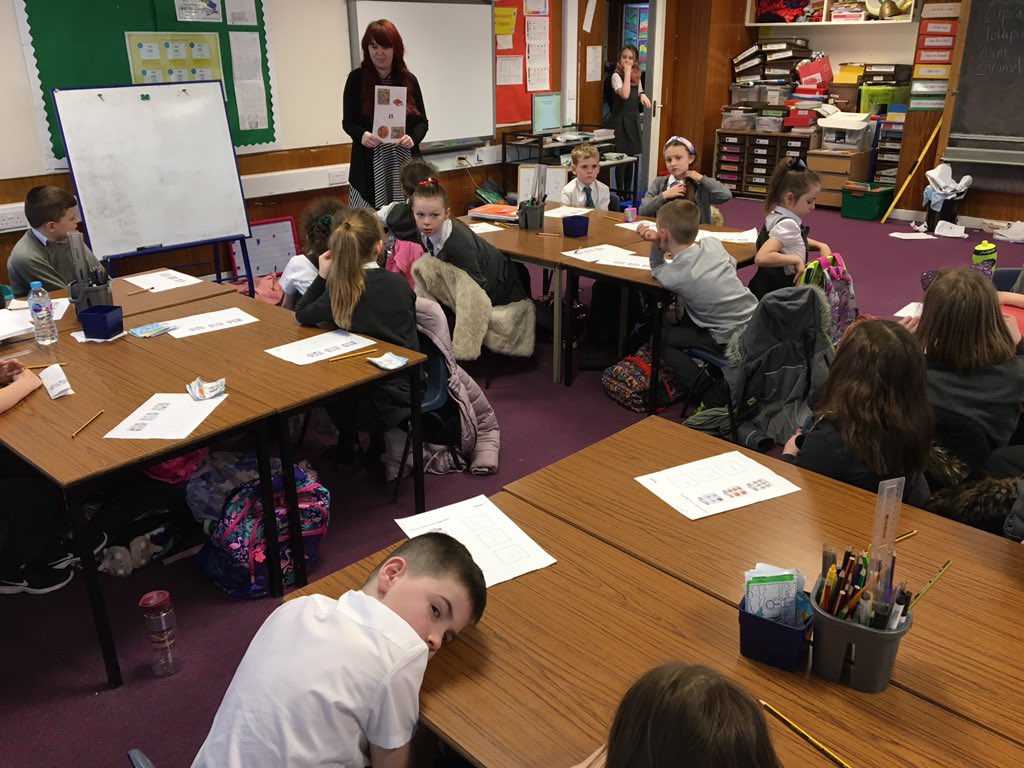 StAugustine_PS's tweet photo. Fun and games in Room 11 learning about money and the value of money! Thank you @moneyadvicescot the children had great fun. #financialeducationweek #moneybingo #activemaths https://t.co/fjwKCZxWVj