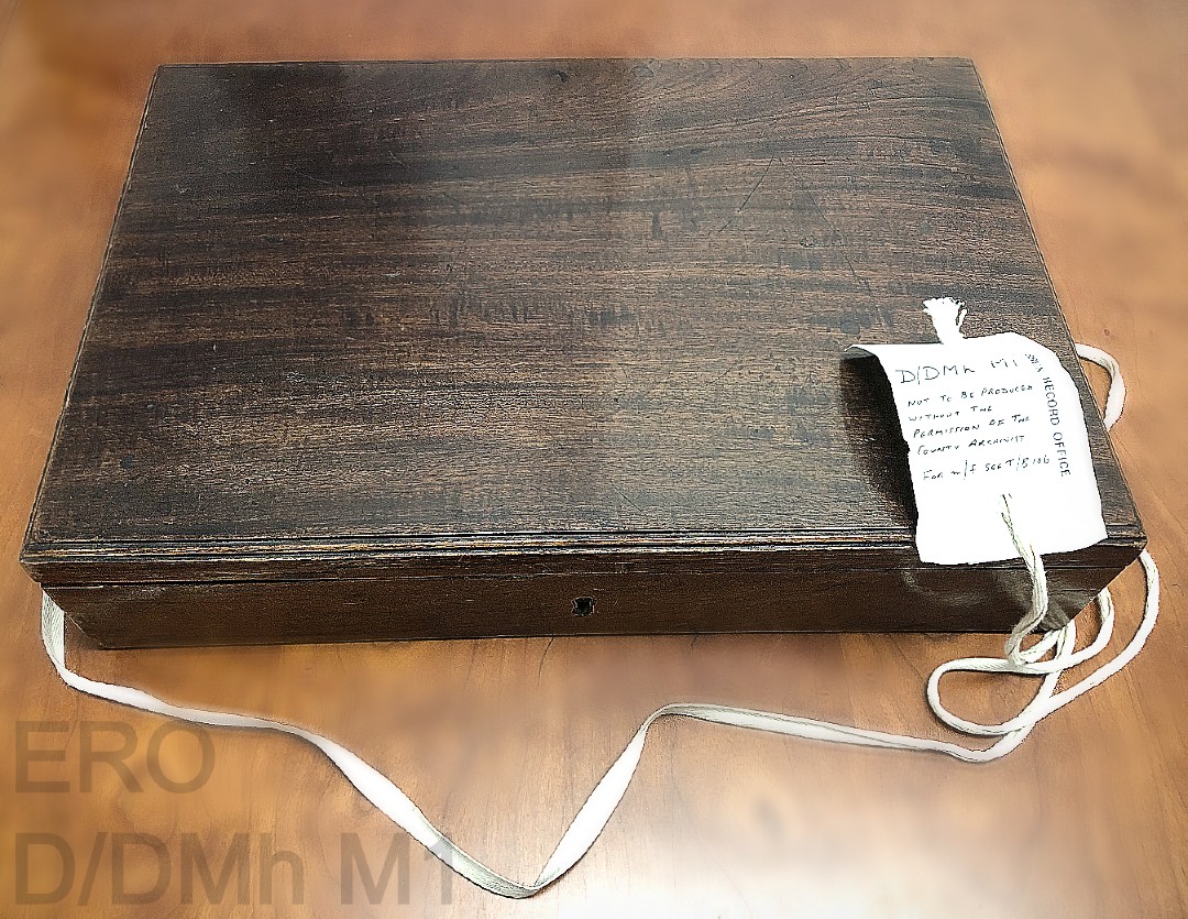 Closed dark wood box