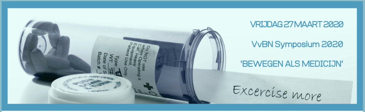 VvBN_nieuws's tweet photo. Het jaarlijks VvBN Symposium komt er aan! 
'Bewegen als Medicijn' 27 maart 2020.
Schrijf je in!
https://t.co/jmeSuLR2k2 https://t.co/62Ua1WK9FU