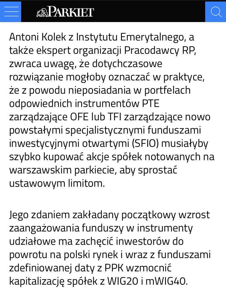 Inst_Emerytalny's tweet photo. #Giełda ma zyskać, a nie stracić na likwidacji #OFE - w tekście @Parkietcom komentarz @AntoniKolek dotyczący polityki inwestycyjnej #IKEplus
#reformaOFE #ZUS #IKE #SystemEmerytalny
https://t.co/0JOiKzDGYG https://t.co/L1lbPQ80A3