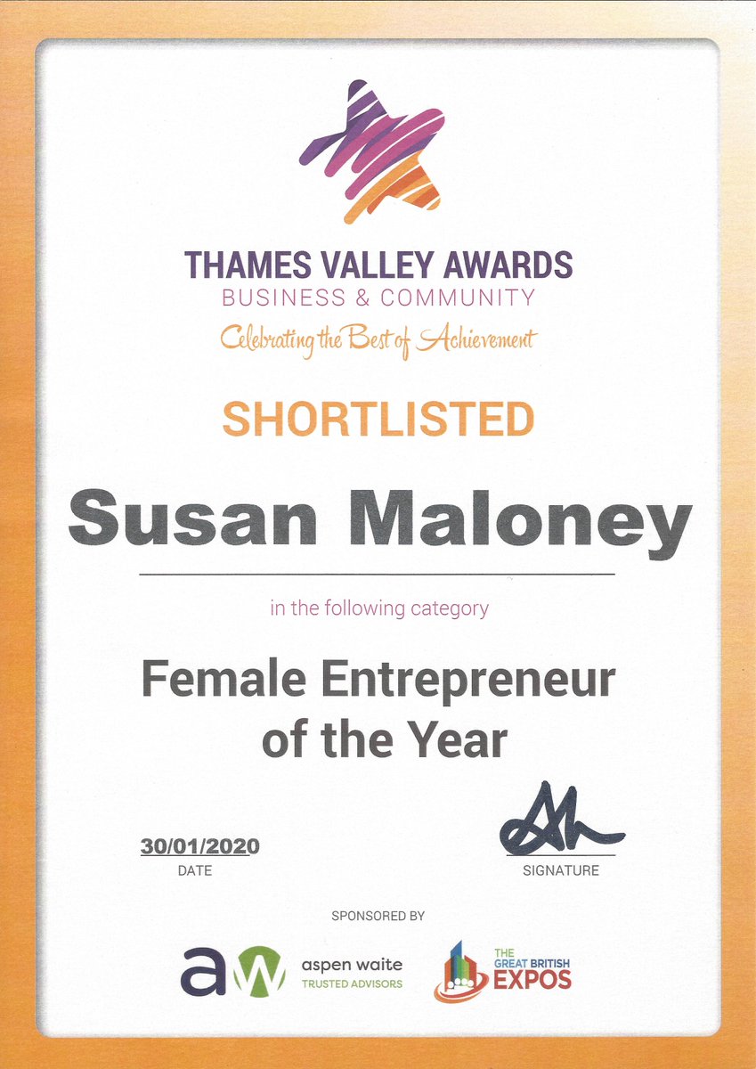 SueSupportStar's tweet photo. It was a great evening at the #TVBCAwards in #Reading last night, where I was shortlisted for 'Female Entrepreneur of the Year' award 😊

#awards2020 #Entrepreneur #smallbusiness #SMEs #businesssupport @GBExpos https://t.co/tozoU7diSv