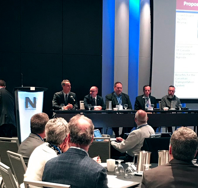 Yesterday we participated at the Mariner's Workshop in #Montréal where the overall topic was 'Intelligent #Shipping in #Canada'. Our Sales Director, Joel Box, was a panelist as well as presenter on the theme of '#AIS is more than dots on a map'. #GateHouseMaritime