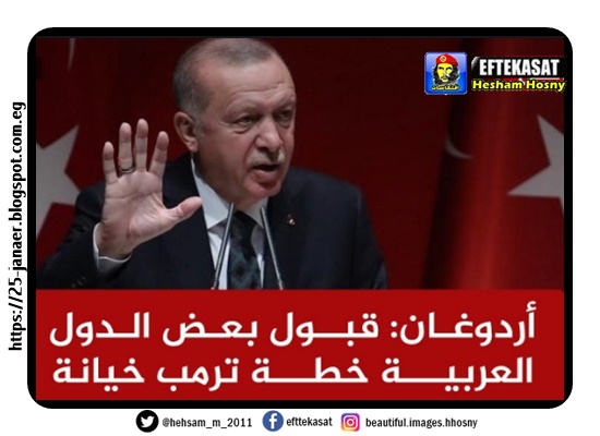 أردوغان: لا يمكن القبول بالخطة الأميركية الجديدة وبعض الدول العربية قبلتها وهذه خيانة