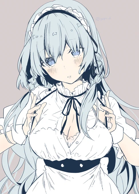 チラ見せメイドさん 