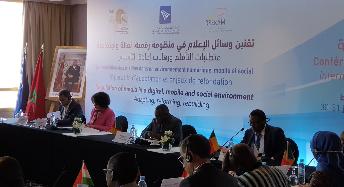 azzimanamin's tweet photo. #ACRAN Meeting on the #African responses to the challenges of the #digital transformation of the #Media is starting #DigRegConf2020
#Africa #RIARC #REFRAM @csac_rdc @HACAMAROC @HACA_Maroc @Haica_tn @LeCNC @CNPA @EacoInfo #HACA #Morocco #Rabat https://t.co/LHEquP6CKQ